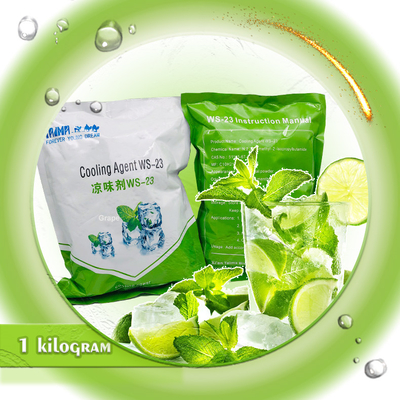 Odor suave semelhante ao mentol Propilenoglicol Óleos vegetais Solubilidade Agente de resfriamento WS-23