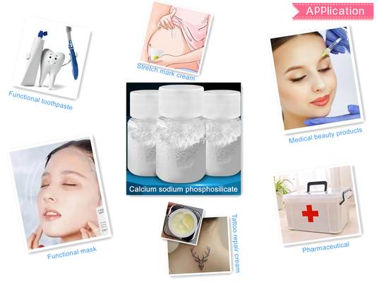 Actiminas de Fosfossilicato de Sódio e cálcio Pó de vidro bioativo para sensibilidade dentária e creme de alongamento CAS 65997-17-3