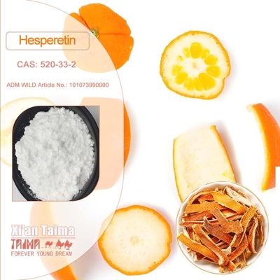 Pó de hesperetina 98% Cas 520-33-2 Hesperetina Extraída da Casca de Laranja Seca