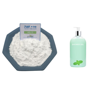 Agente refrigerante WS-12 de 99% de pureza para alimentos com efeito de arrefecimento duradouro para gel de chuveiro e cosméticos