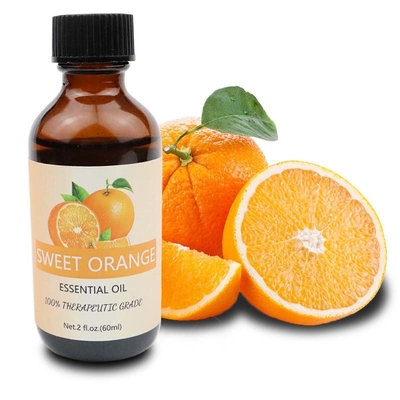 Óleo Essencial de Laranja Doce Orgânica 100% Pura para Difusor de Aromaterapia da Casca da Fruta