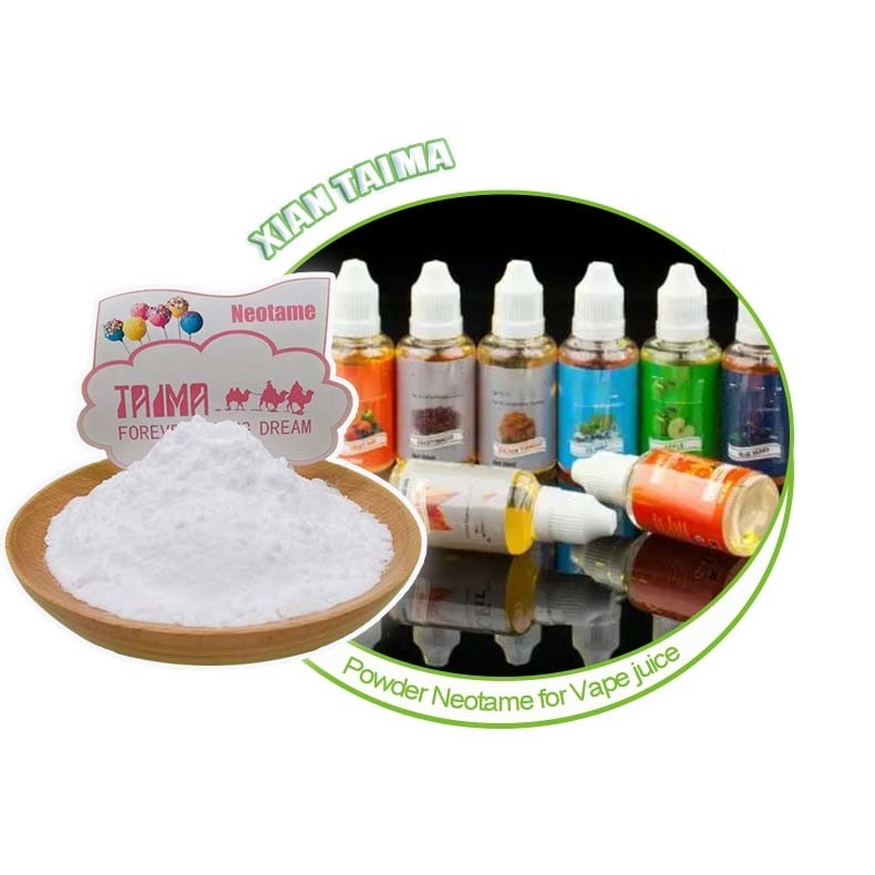 Adoçantes de alta pureza Neotame em pó, aromatizantes e fragrâncias para e-líquido e suco de vape