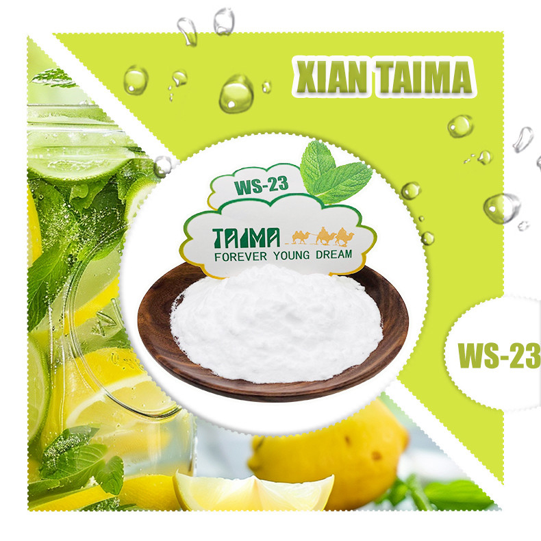 Agente refrigerante de qualidade alimentar WS-23 fabricante, intensificador de sabor, agente refrigerante e reforçador de tipo hortelã, amostra gratuita, quantidade mínima do lote 1 kg