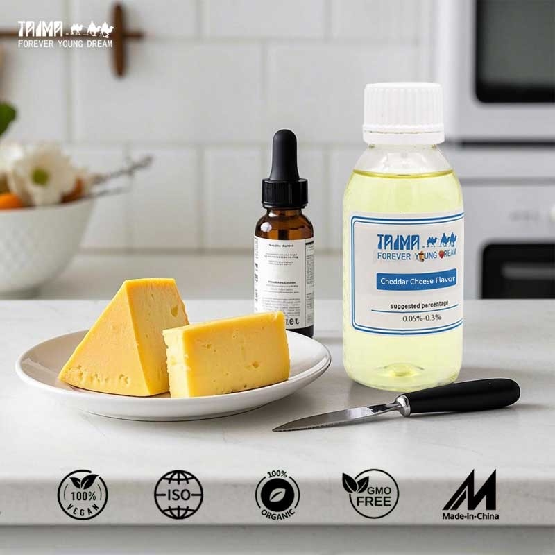 Cheddar Cheese Flavor Um Tesouro Concentrado de Sabor de Lácteos Para Lácteos e Forno Aditivo Comestível de Alta Qualidade