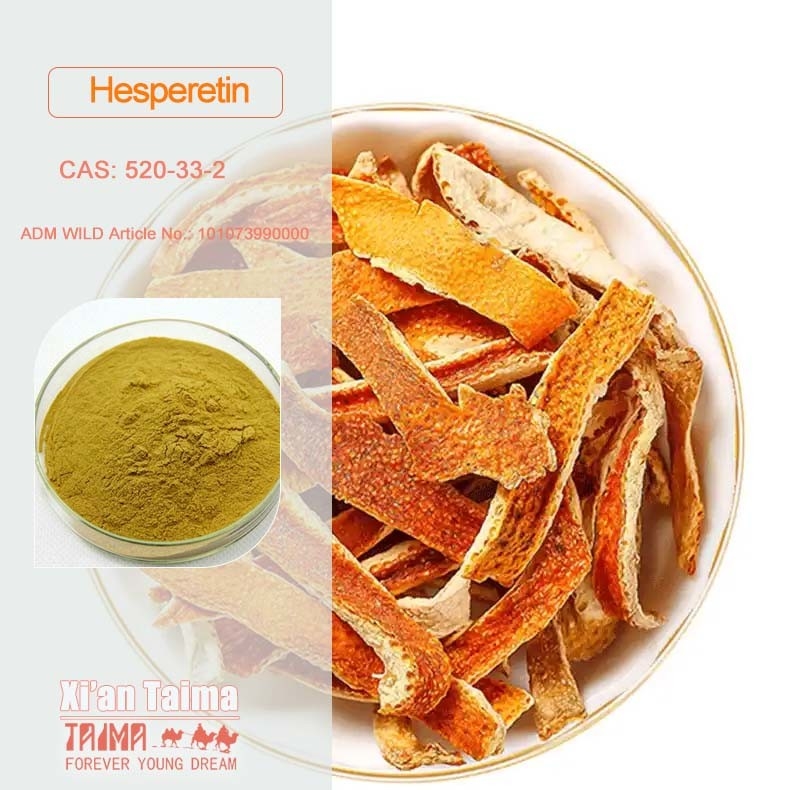 Pó de hesperetina 98% Cas 520-33-2 Hesperetina Extraída da Casca de Laranja Seca