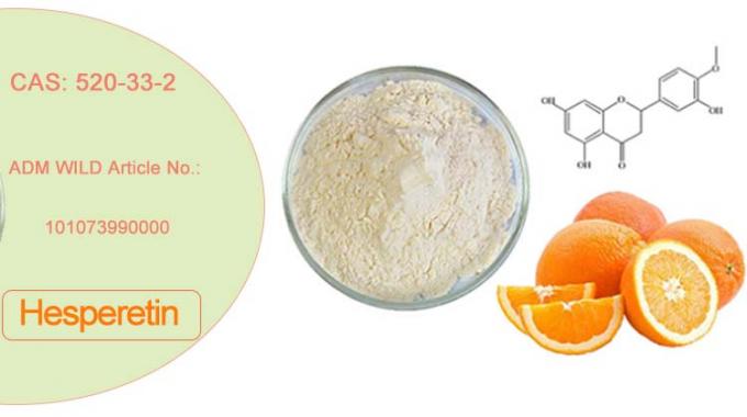 Pó de hesperetina 98% Cas 520-33-2 Hesperetina Extraída da Casca de Laranja Seca 0