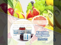 Processo de fabricação em sala limpa ISO 7 para sabor de vape de fruta amarelo escuro para experiência e satisfação de vaping